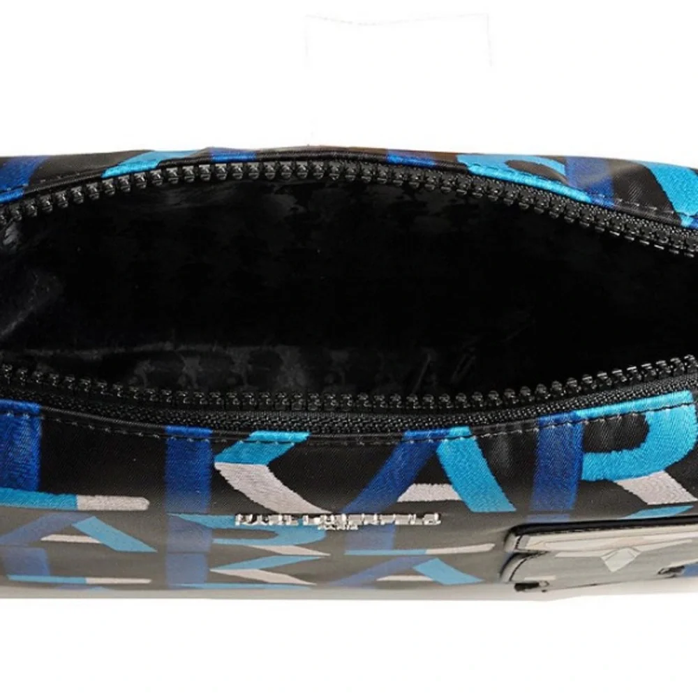 Karl Lagerfeld Black and Blue Graphic Cosmetic Case - Picture 4 of 6